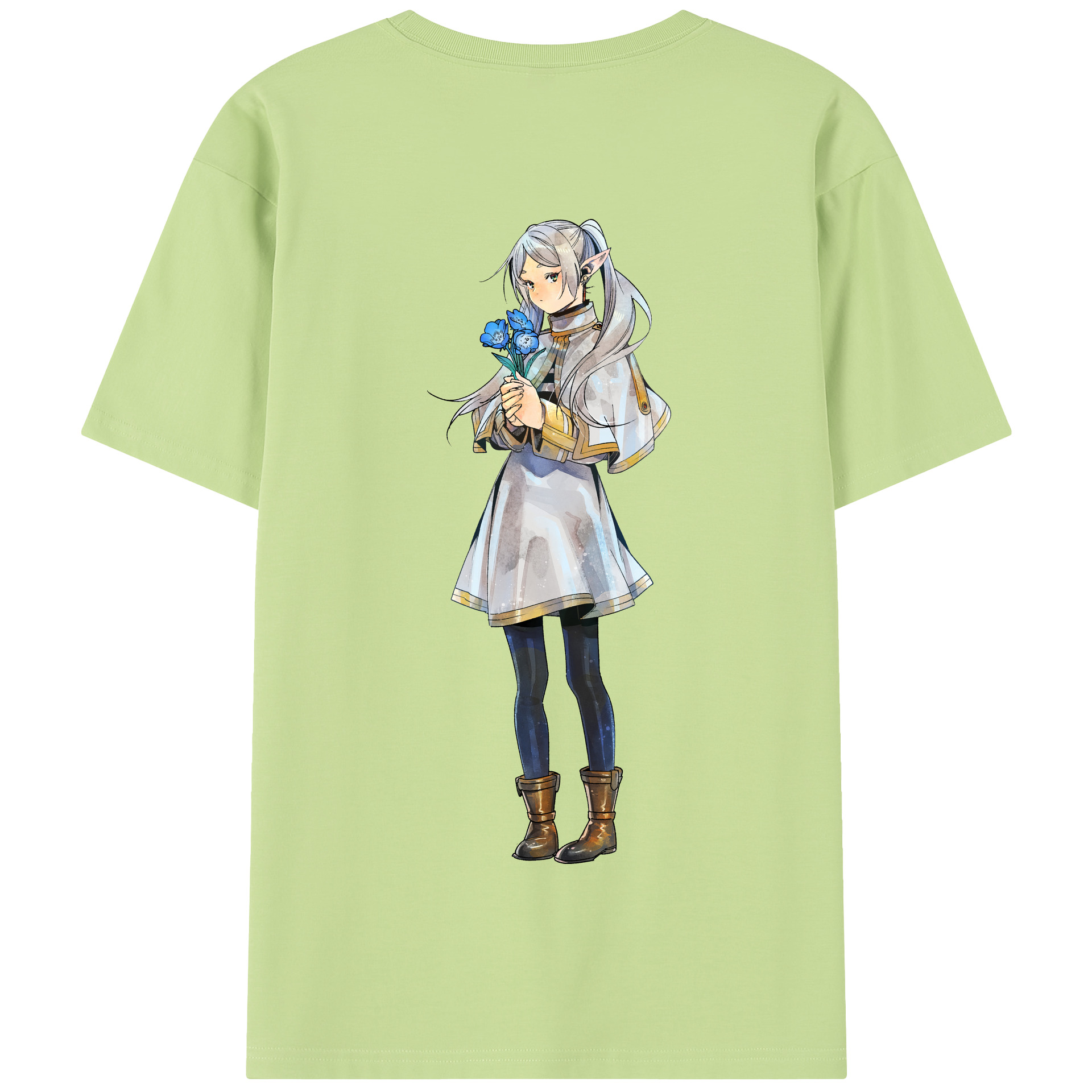 （画像用） 葬送のフリーレン Frieren 綿100％半袖Tシャツ（背面プリント）